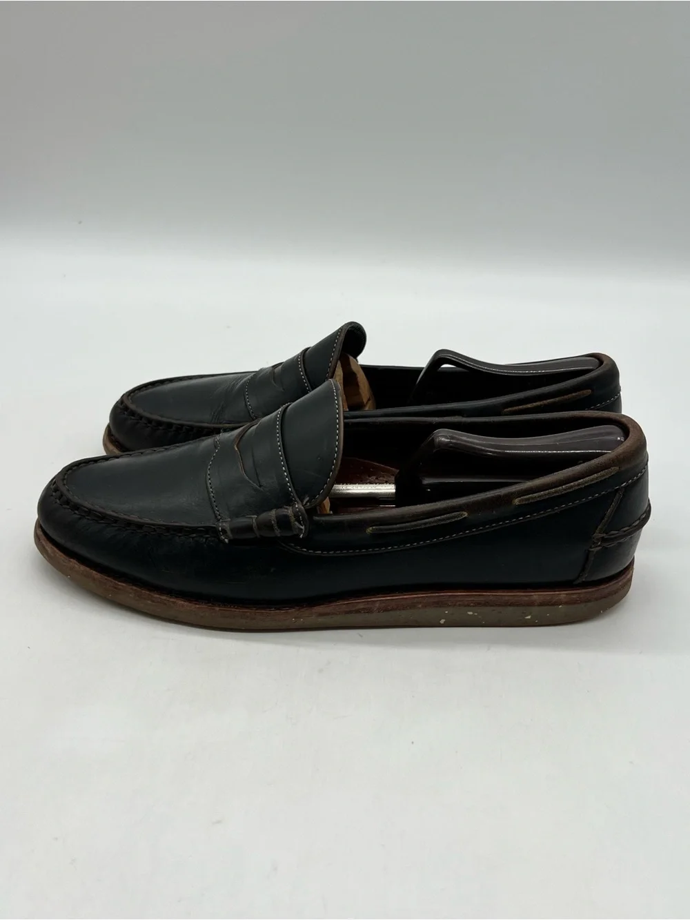 Allen Edmonds AE McKinley Men’s Sz 10D Brown Leather Penny Loafer Moc Toe Shoes